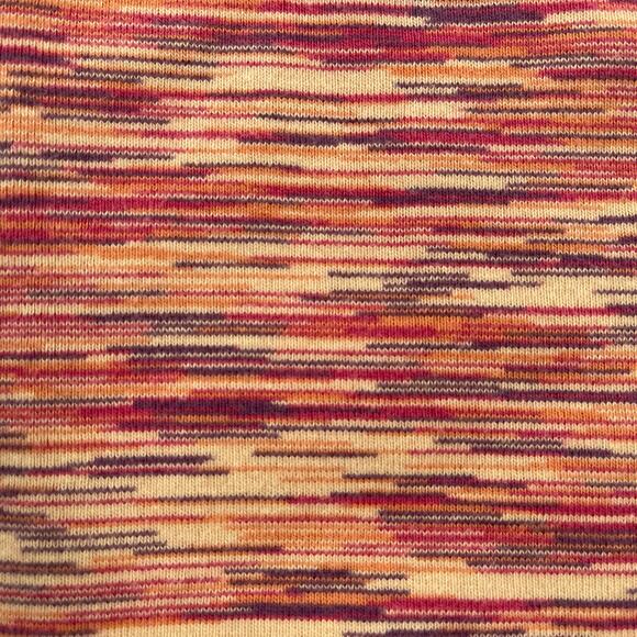 Lucky Brand Top Womens XL Orange Red Stripe Cotton Lace Up Neck Cuffs Y2K - Picture 7 of 16